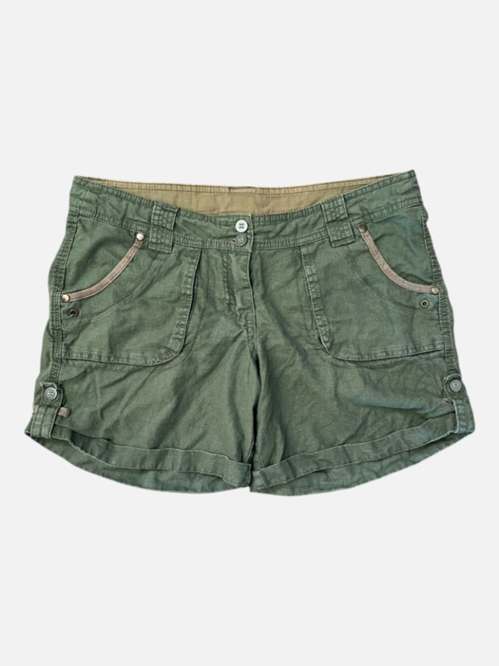 Y2K Army Green Cargo Shorts | Woolworths | Size 10/34